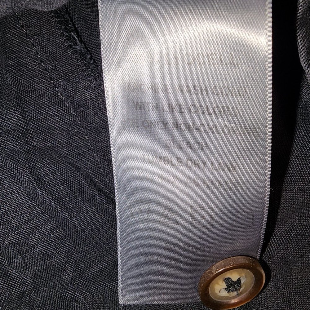 Quince Vintage Wash Tencel Button Front Dress NWOT Black Med - Picture 5 of 7